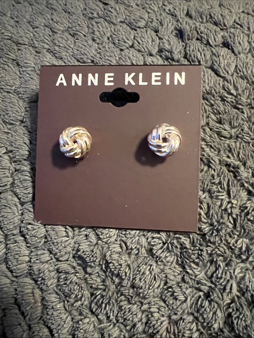 Anne Klein Twisted Knot Stud Earrings in Gold NWT